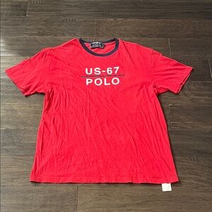 Polo Sport Ralph Lauren U.S.-67 Vintage Ringer T Shirt Nautical Men’s Size Large
